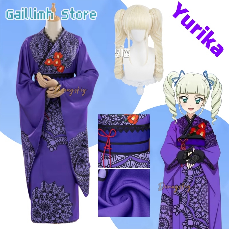 Cosplay Prop Pattern - Aikatsu! Kostum Cosplay Kimono Yukata Yurika