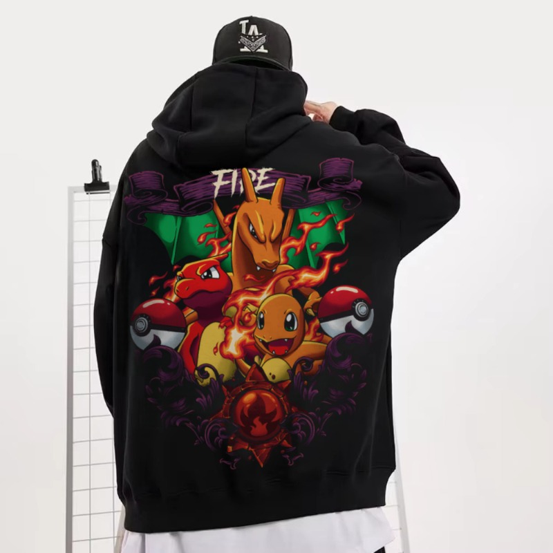 Cosplay Flame Prop - Sweater Hoodie Beludru Y2K Halloween COS