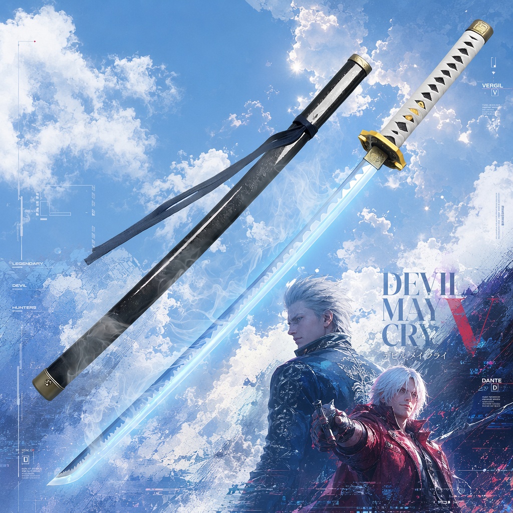 Cosplay Prop Katana - Pedang Katana Vergil Devil May Cry