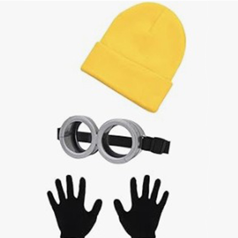 Cosplay Prop Kit - Set Aksesori Kostum Minion Topi Rajut