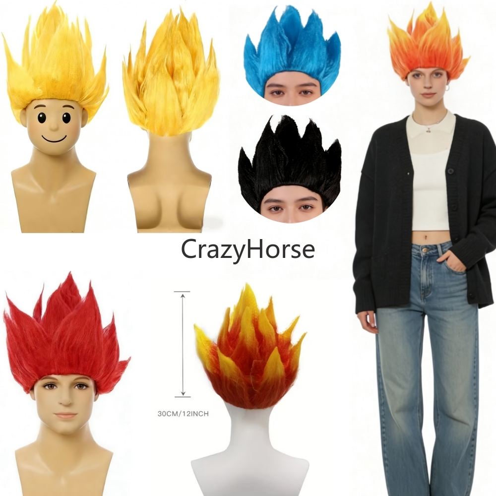 Cosplay Flame Prop - Wig Cosplay Saiyan Goku Anime Halloween