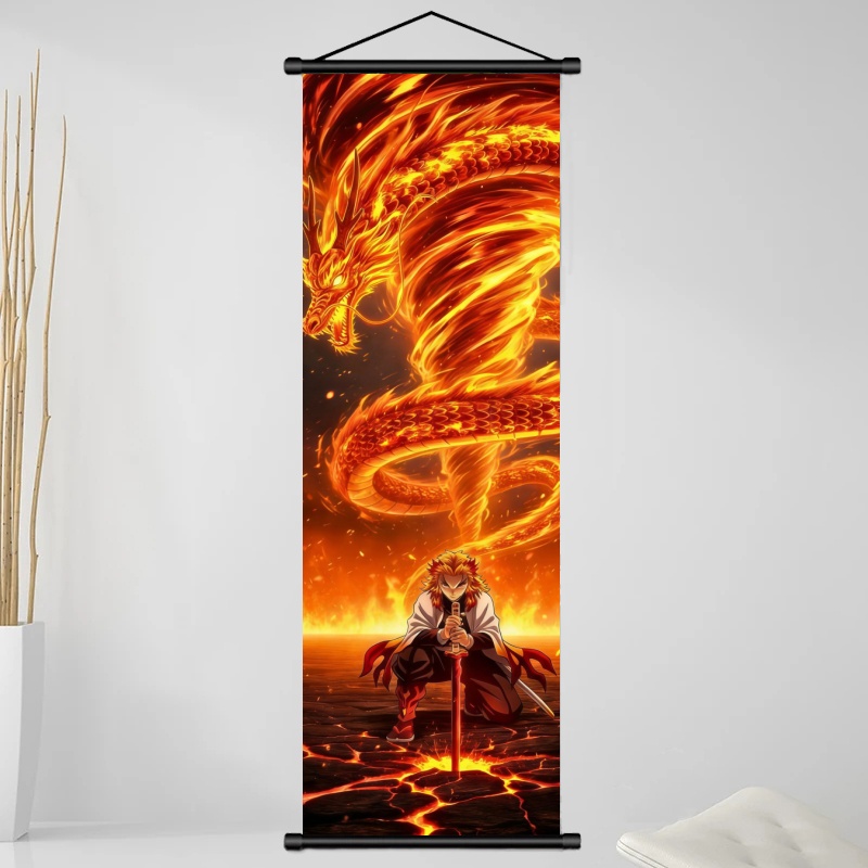 Demon Slayer Kyojuro Rengoku H - Anime Cosplay Prop ulasan dan harga