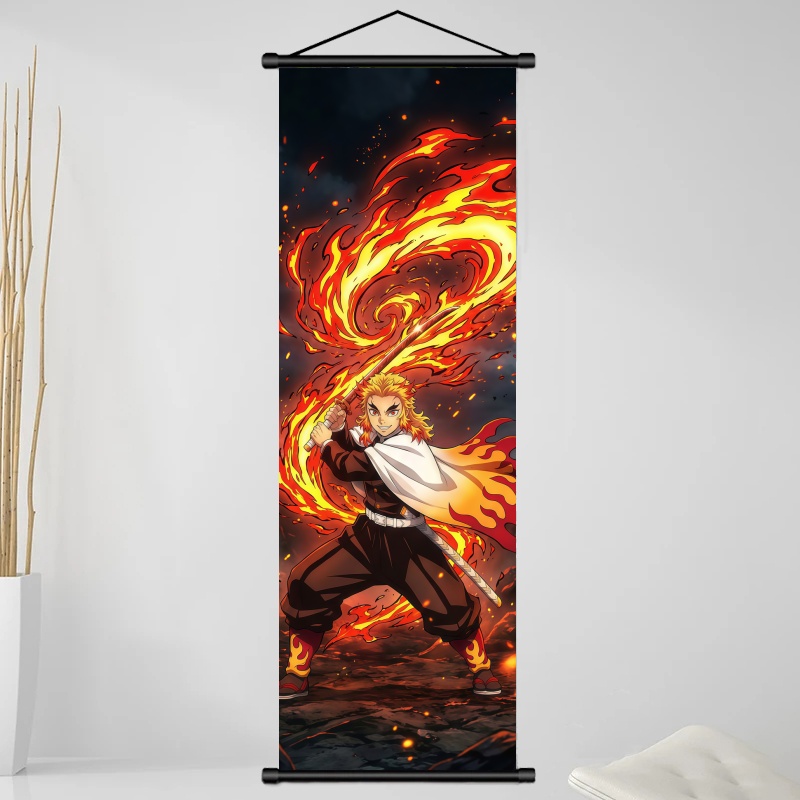 Demon Slayer Kyojuro Rengoku H - Anime Cosplay Prop ulasan dan harga