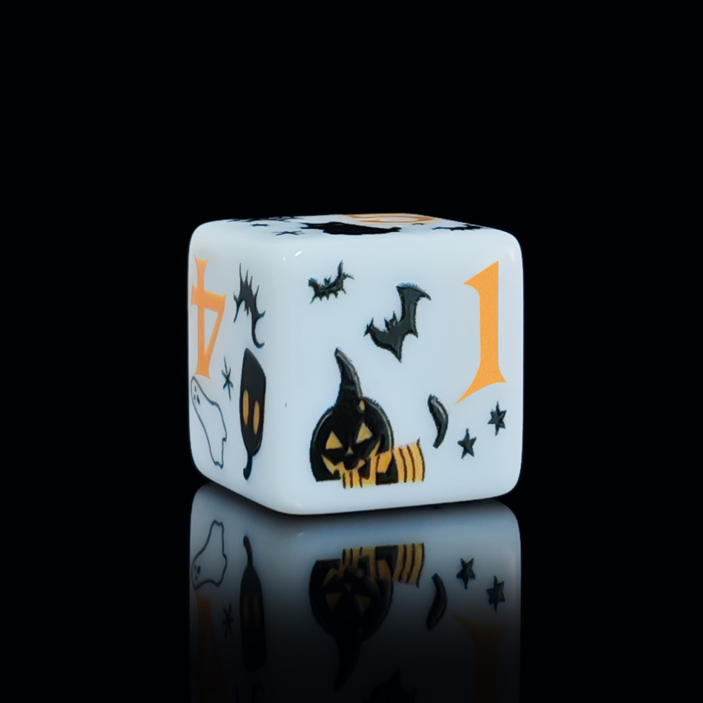 12 Buah Dadu D6 Akrilik Putih  - Cosplay Bat Prop ulasan dan harga