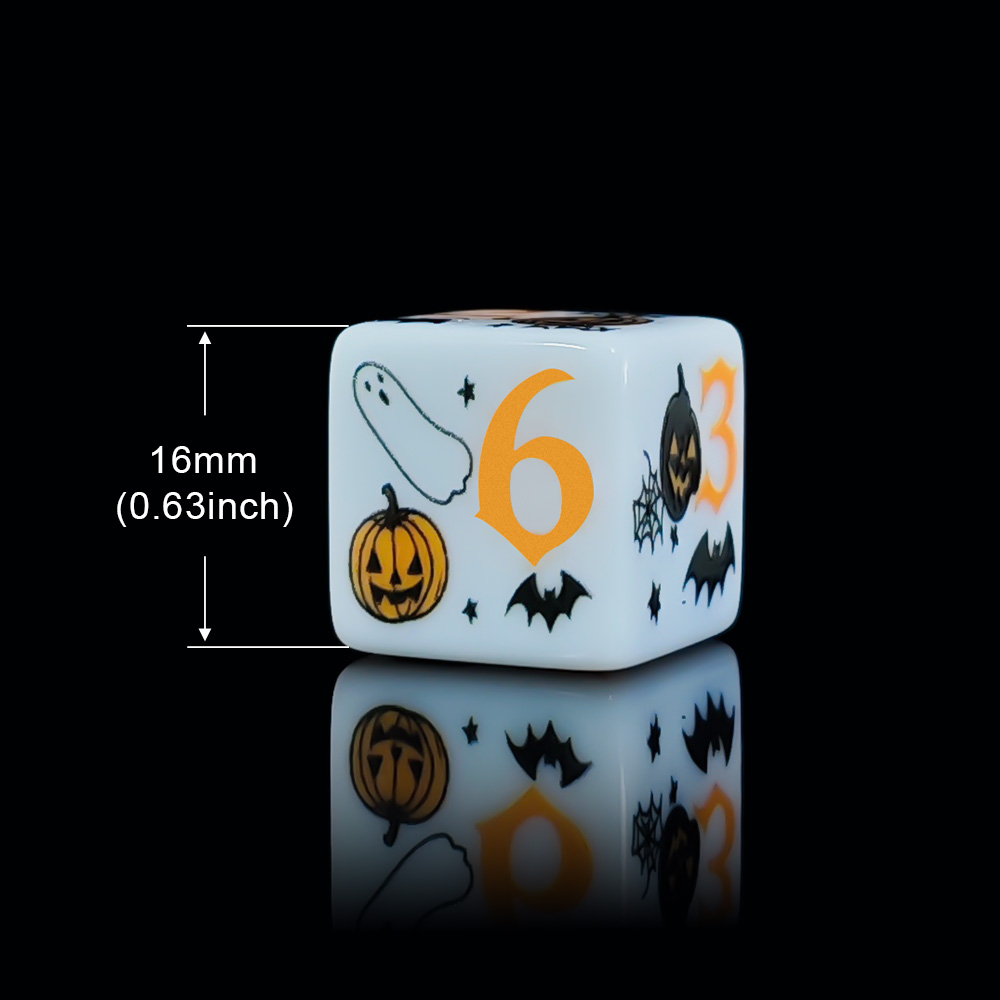 12 Buah Dadu D6 Akrilik Putih  - Cosplay Bat Prop ulasan dan harga
