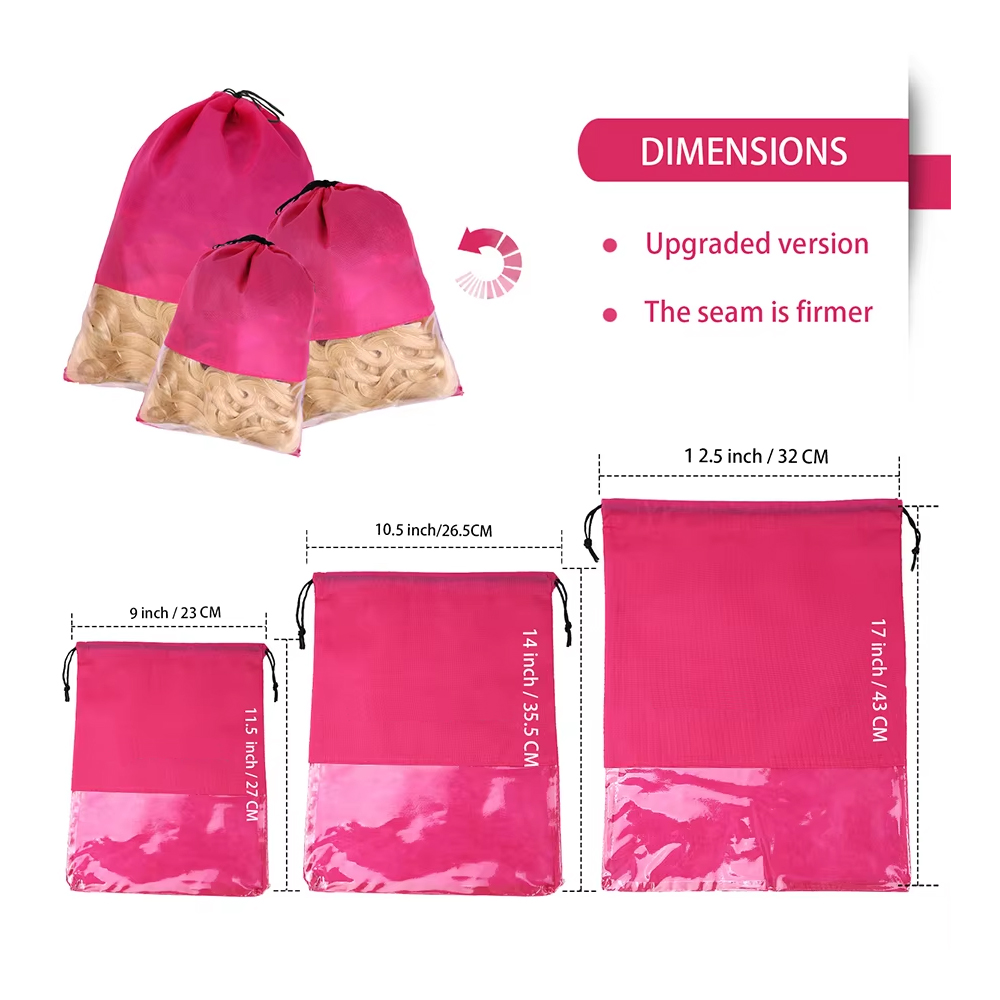 12 Buah Tas Wig Non-woven Port - Aerith Cosplay Prop ulasan dan harga