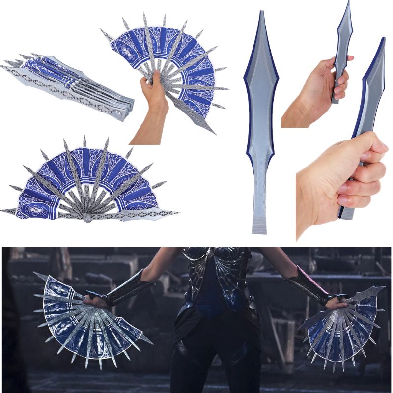 Kipas Tangan Biru MK Cosplay A - Cosplay Prop Blueprints ulasan dan harga